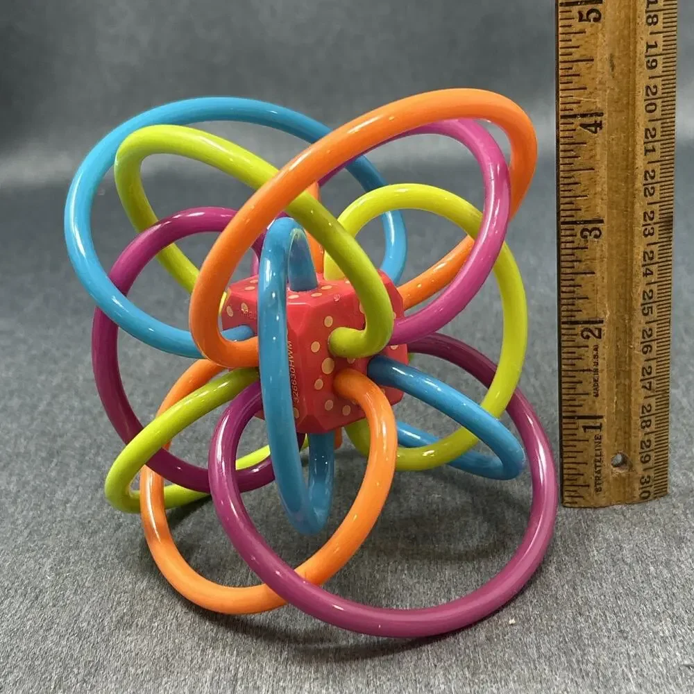 Manhattan Toy Winkel Rattle Sensory Teether Baby Toy Toddler Colorful Flexible
